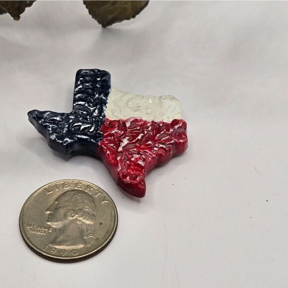 "5/$25" Handmade Red White And Blue State Of Texas Flag Mini Fridge Magnet - Picture 2 of 4